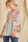 South Beach Embroidered Top, Multi