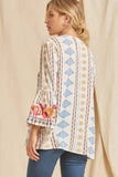 South Beach Embroidered Top, Multi