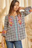 andree by unit / savanna jane South Beach Embroidered Top