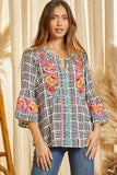 andree by unit / savanna jane South Beach Embroidered Top