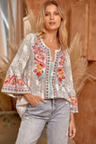andree by unit / savannah jane embroidered tunic top