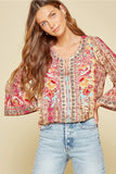 South Beach Embroidered Top, Multi