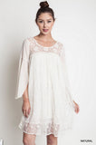 Lace Baby Doll Tunic Dress, Natural