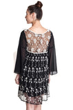 Lace Baby Doll Tunic Dress, Black