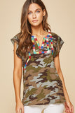 andree by unit camo embroidered top