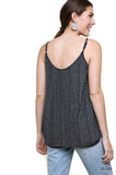 Lurex Cowl Neck Tank Top,  Silver