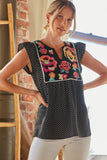 Polka Dot Embroidered Top, andree by unit / savanna jane
