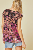 Floral Embroidered Top, Black