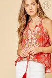 Bandana Embroidered Tank Top