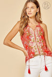 Bandana Embroidered Tank Top