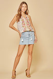 Floral Embroidered Sleeveless Top