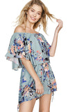 UMGEE USA OFF THE SHOULDER FLORAL ROMPER