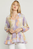 entro USA V-neck Tiered Blouse