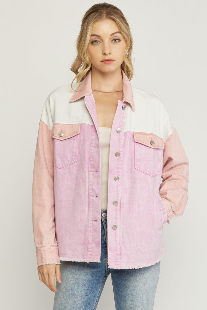 Entro Denim Colorblock Jacket
