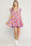 ENTRO USA Floral tiered babydoll Dress