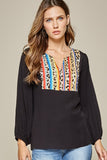 savanna jane andree by unit leopard & serape top