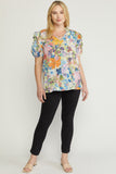 Floral Ruffle Sleeve Blouse