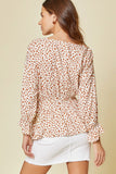 Embroidered Leopard Dolman Sleeve Top