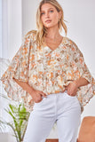 andree by unit / SAVANNA JANE V-Neck Ruffle Sleeve Top