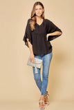 andree by unit / savanna jane V-Neck Ruffle Sleeve Top