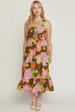 Floral Smocked Midi Dress