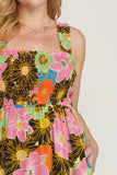 Floral Smocked Midi Dress
