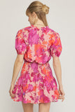 Floral Smocked Waist Dress