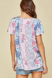 Floral Flutter Sleeve Blouse
