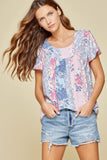 Floral Flutter Sleeve Blouse