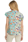 Mixed Print Surplice Top