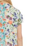 Mixed Print Surplice Top