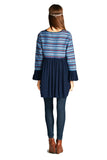 Tapestry Geometric Dress, Navy