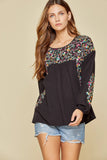 andree by unit / savanna jane floral embroidered top