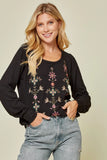 savanna jane / ANDREE BY UNIT floral embroidered pullover