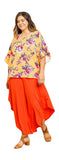 umgee usa Floral Ruffle Sleeve Blouse
