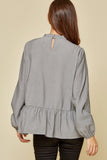 Embroidered Pinstripe Blouse