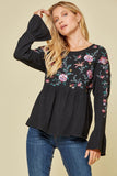 andree by unit / savanna jane Embroidered Babydoll Top