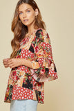 Patchwork Floral Blouse
