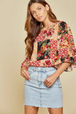 Patchwork Floral Blouse