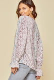 Floral Ruffle Sleeve Blouse