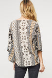 Floral Ornate Kimono Blouse