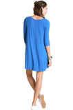 Ribbed Mini Dress, Cobalt