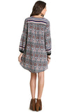 Baby Doll Printed Dress, Orange
