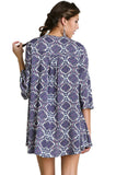 Quatrefoil Keyhole Dress, Berry