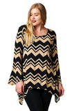 Bohemian Chevron Jersey tunic top