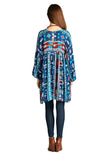 Geometric V-Neck Dress, Multi-Color