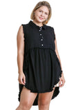 UMGEE USA Frayed Sleeveless Tunic Top
