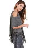 On the Fringe Top, Grey