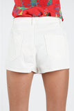 Be the Star High Waist Denim Shorts, White