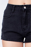 Be the Star High Waist Denim Shorts, Black